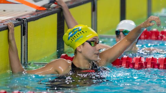 Presencia. María Inés Vizzo González se destacó en el Campeonato República de Natación.