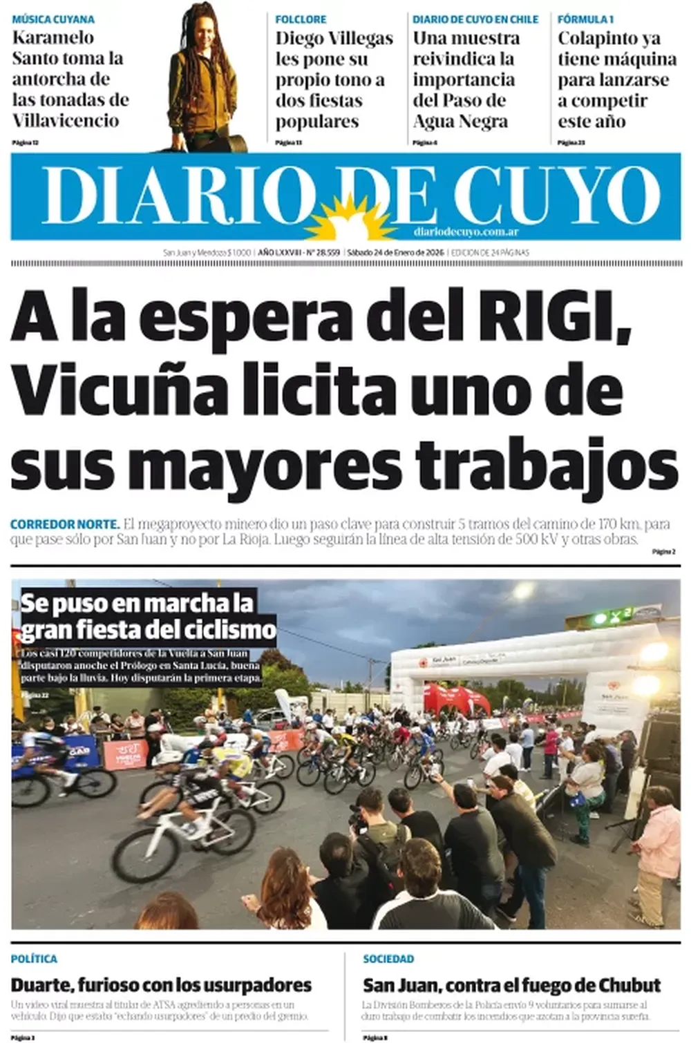 Tapa Edición 24 de Enero 2026