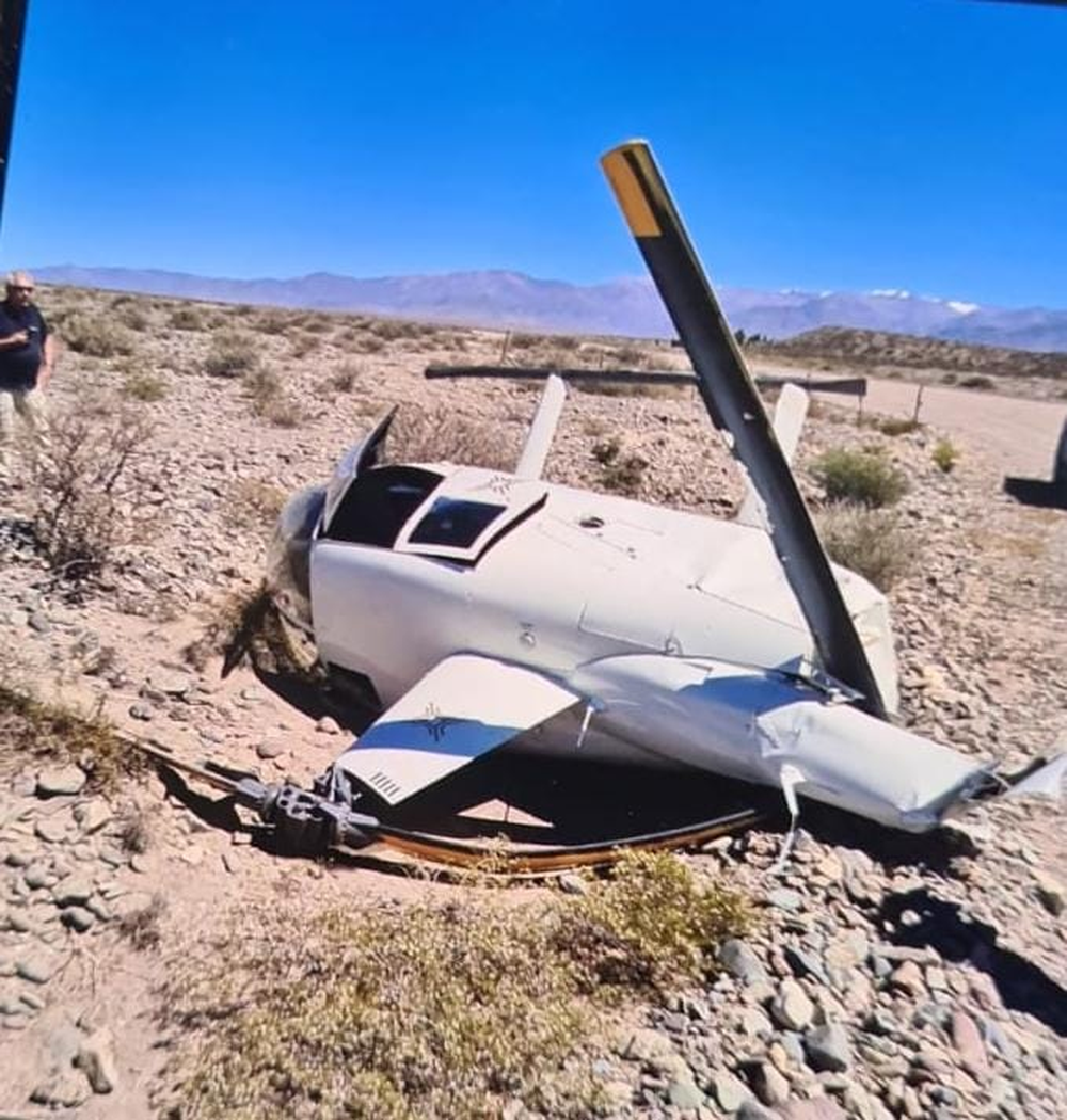 El helicóptero que piloteaba Walter Gallardo.