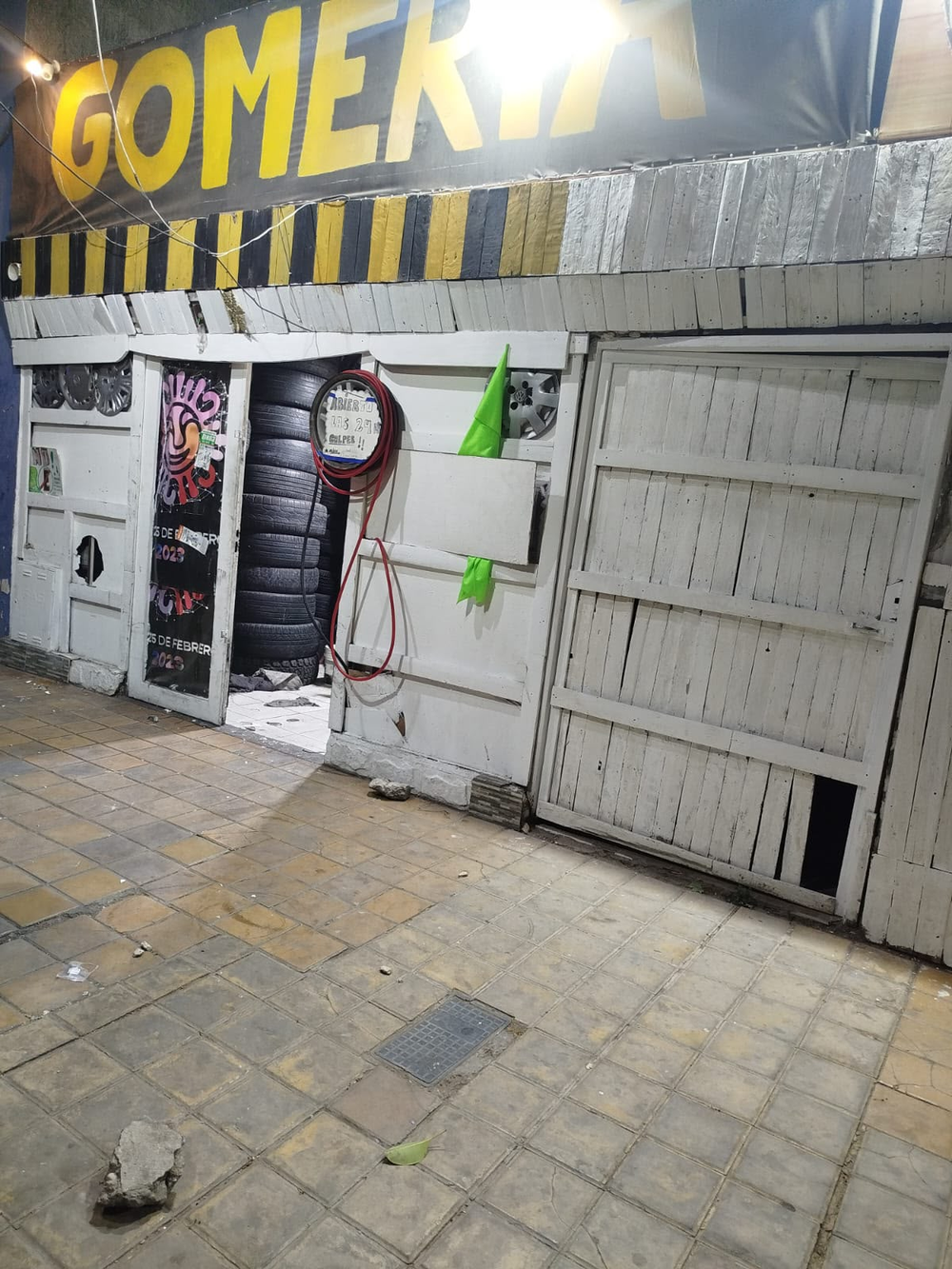 La gomería donde se produjo el violento ataque.&nbsp;