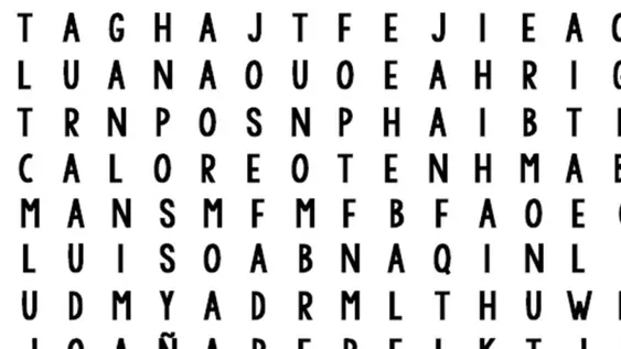 ¿Podés hallar tu nombre en esta sopa de letras en menos de 1 minuto?
