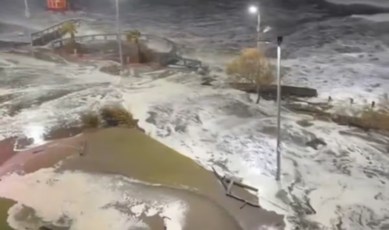 Ciclón extratropical en la costa atlántica.