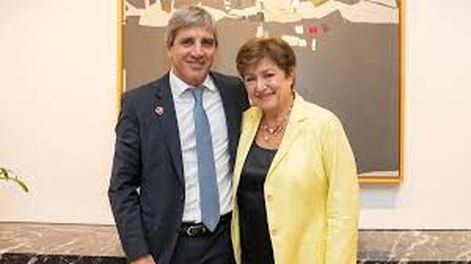 Ministro de Económia, Luis Caputo, Junto a Kristalina Georgieva