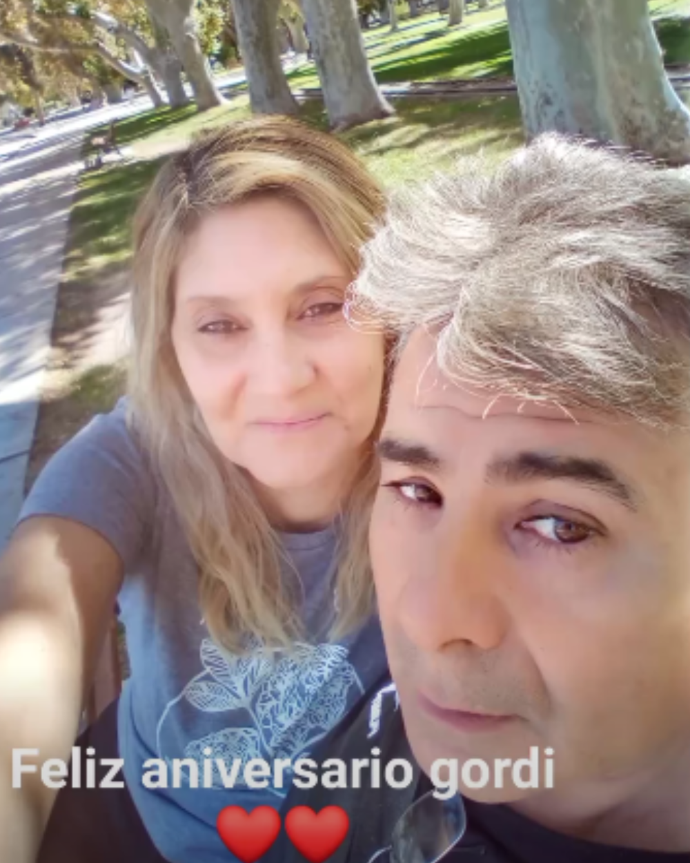 Fanny y Gustavo en redes sociales. 
