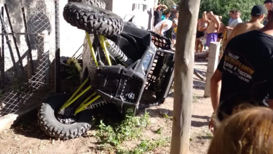 Dos mujeres volcaron en un UTV en el centro de Valle Fértil