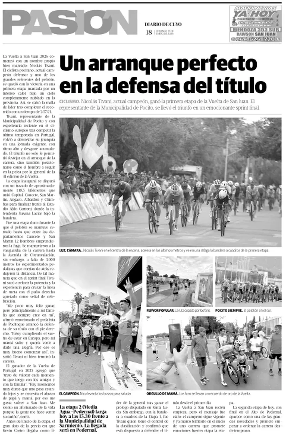 Tapa Pasión 25 de Enero 2026