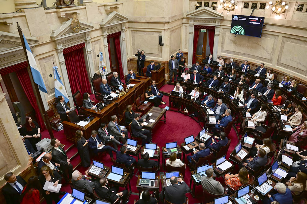El Senado mientras debatía el acuerdo Mercosur-Unión Europea.