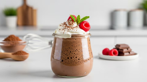 Receta imperdible de mousse de chocolate proteico, rápida y fácil