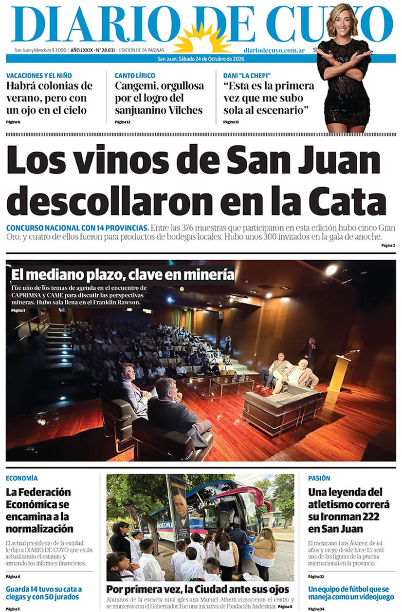 Diario de Cuyo | tapa Edición 24 de Octubre 2026