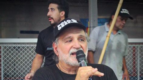 Eduardo Belliboni, del Polo Obrero, en su visita a San Juan.