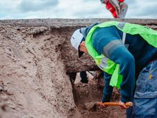 En Rivadavia continúan las obras de infraestructura urbana para prevenir inundaciones.