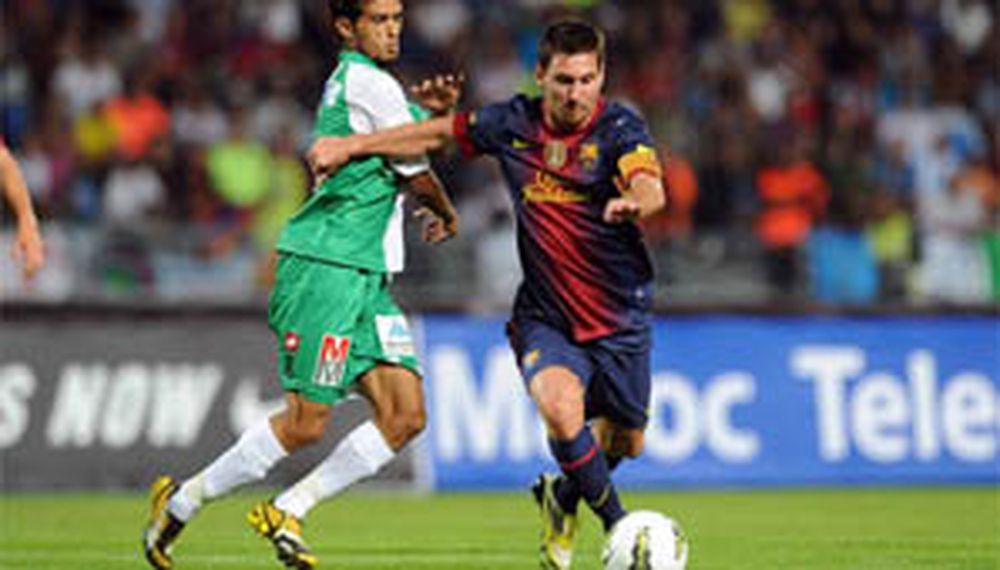 Con tres goles de Messi, Barcelona aplastó a un equipo marroquí
