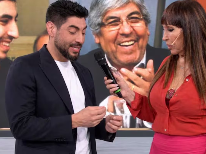 Facundo Moyano con Moria Casán.