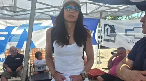 La ex tenista Gabriela Sabatini visitó la provincia este lunes.