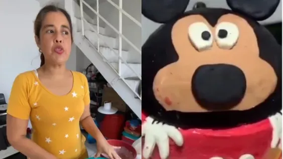 La repostera que hizo la torta de Mickey respondió a las críticas: “Me ofendió”