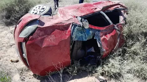 Una familia volcó en Las Trancas y se salvó de milagro