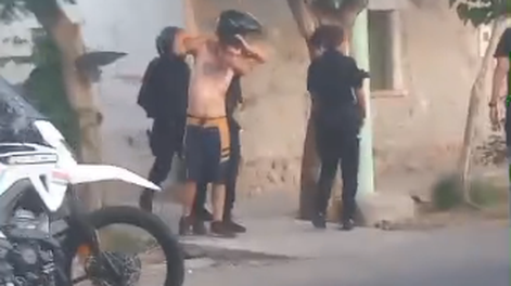 [VIDEOS] Tensión en una detención de un prófugo del Penal en Rivadavia
