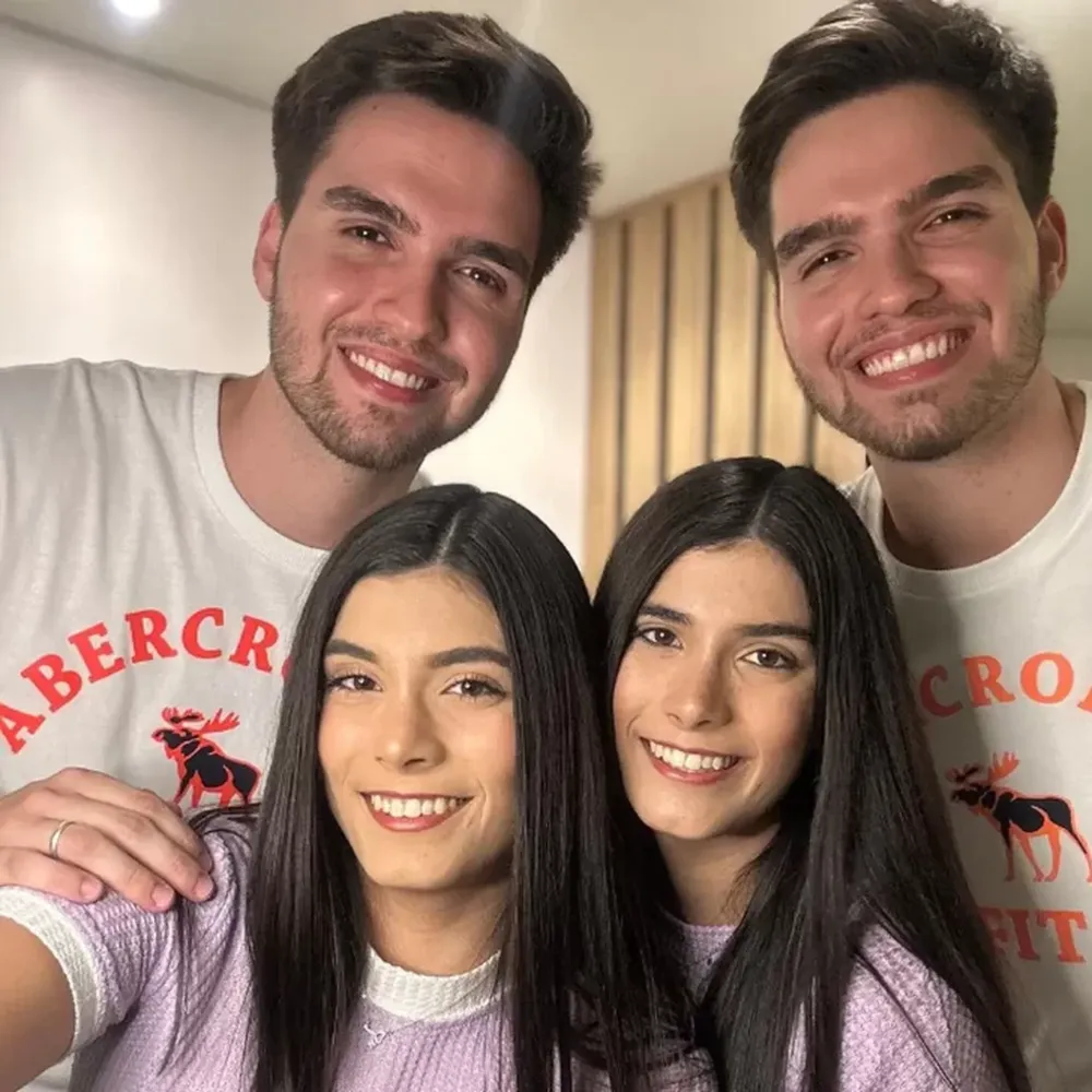 Dos parejas de gemelos idénticos causan furor en TikTok