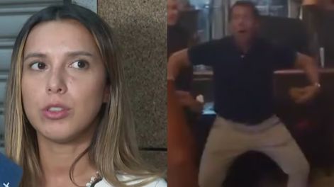 Agostina Páez y su padre.