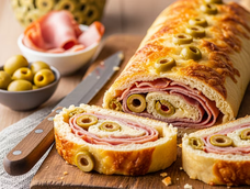 como hacer pan relleno con jamon y aceitunas: receta rapida y facil