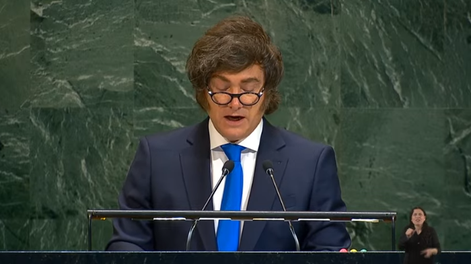 Javier Milei dio su discurso ante la Asamblea General de las Naciones Unidas