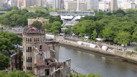PASADO Y PRESENTE de Hiroshima, un testimonio de la superación del hombre ante la crueldad de la guerra.