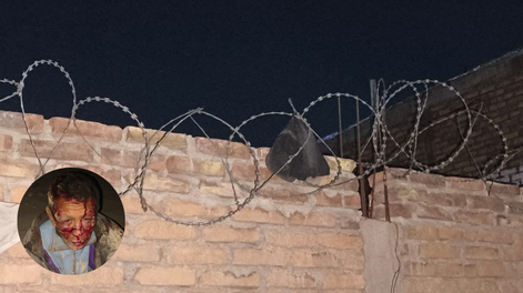 El gorro del detenido quedó enganchado en el alambre de la medianera. El intento de robo ocurrió en Chimbas.&nbsp;